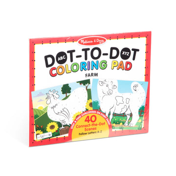ABC Dot-to-Dot Coloring Pad - Farm